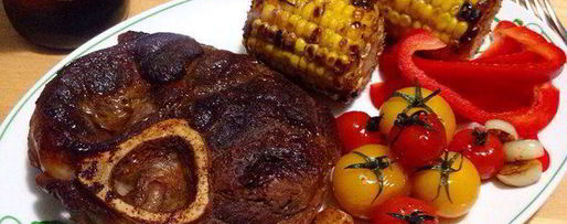 Шаг 5: говяжьего стейка с гарниром из овощей