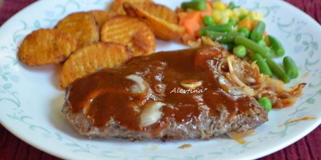 Рецепт говяжьих стейков на сковороде