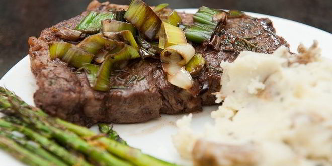 Рецепт стейка из говядины на сковороде