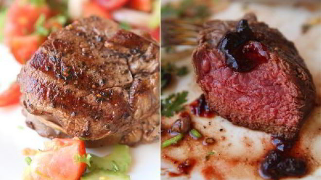 Рецепт Стейка из говядины с классическим винным соусом