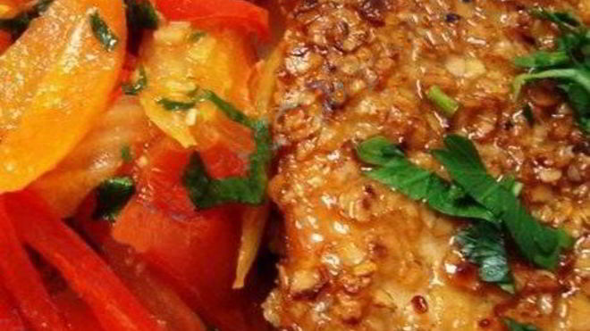 Рецепт Стейка из индейки с гарниром из овощей