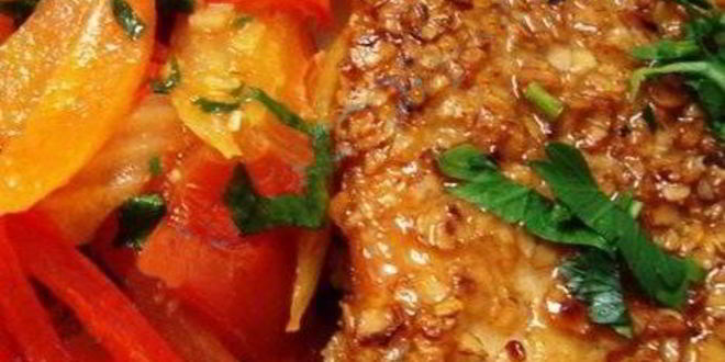 Рецепт стейка из индейки с гарниром из овощей