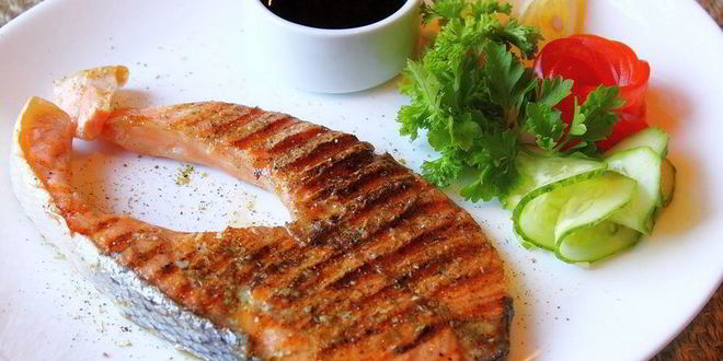 Рецепт стейка из семги в аэрогриле