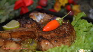 Рецепт Стейка из свинины с цикорием