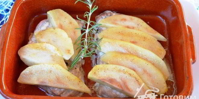 Рецепт стейка из тунца с грушей