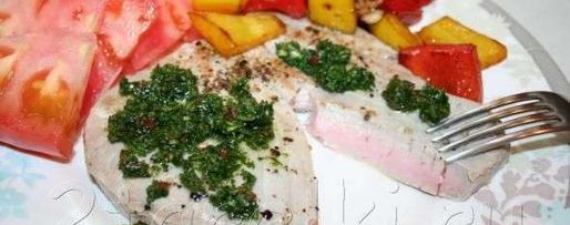 Шаг 18: стейка из тунца с острым зеленым соусом