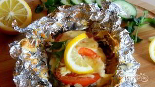 Рецепт Стейка кеты в духовке