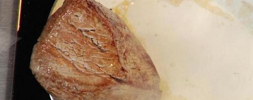 Шаг 3: стейка с черным трюфелем, фуа-гра и томленым корнем сельдерея