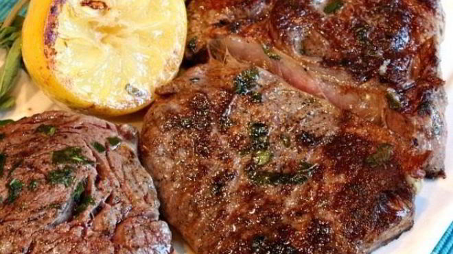 Рецепт Стейка с цитрусами