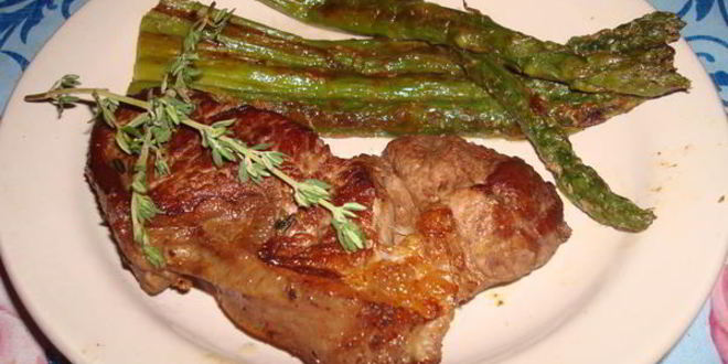 Рецепт стейка со спаржей