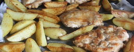 Шаг 4: стейков из куриной грудки с картофельными дольками