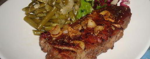 Шаг 20: стриплойна — стейка с зеленой фасолью