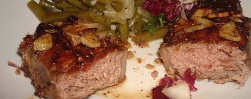 Шаг 21: стриплойна — стейка с зеленой фасолью