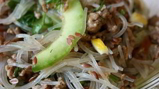Рецепт Стеклянной лапши с фаршем и овощами