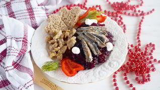 Рецепт Свекольного гарнира с килечкой