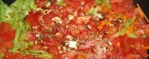 Шаг 4: фаршированных перцев и тефтели со свининой, курицей и кабачком