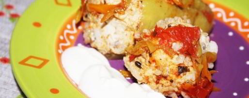 Шаг 6: фаршированных перцев и тефтели со свининой, курицей и кабачком