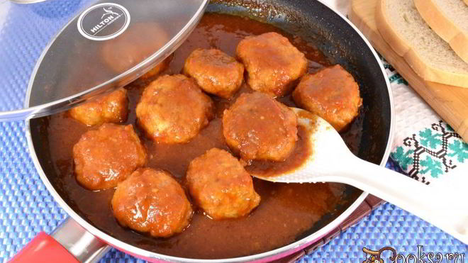 Рецепт Тефтелей из смешанного фарша в томатно-апельсиновом соусе
