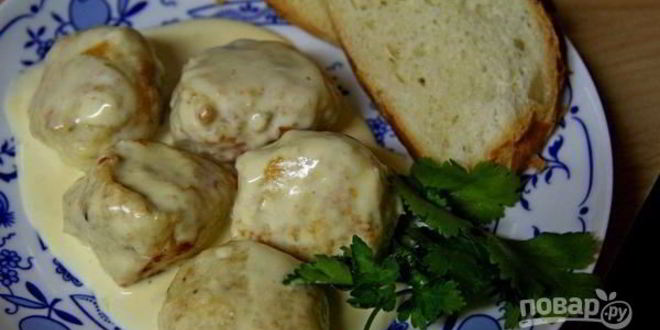 Рецепт тефтелей куриных в сливочном соусе