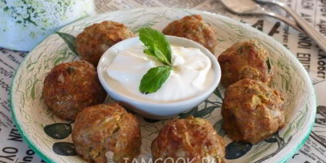 Рецепт тефтелей с кабачками