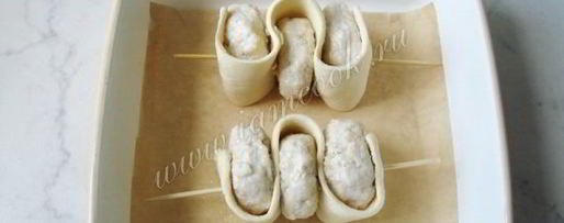 Шаг 5: тефтелей со слоеным тестом на шпажках