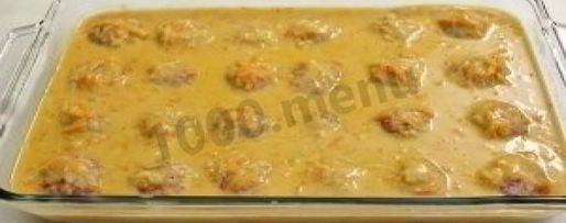 Шаг 8: тефтелей в сливочном соусе в духовке