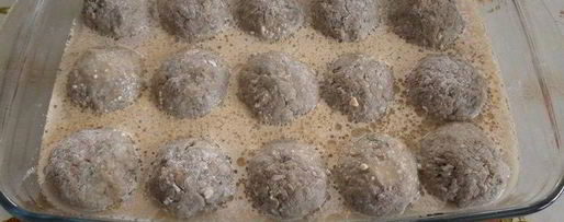 Шаг 17: запеченных рисово-рыбные тефтели