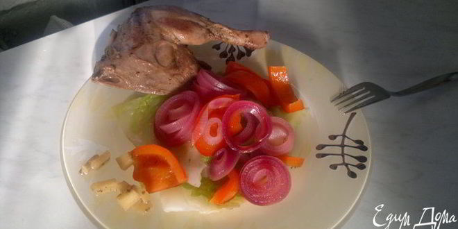 Рецепт утки с барбарисом и гарнир из савойской капусты со сладким перцем и луком