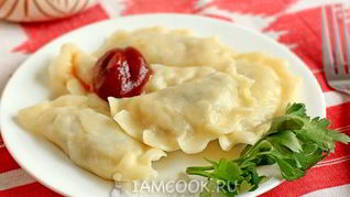 Рецепт Постных вареников с картошкой и грибами