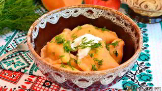 Рецепт Вареников с картофелем из тыквенного теста