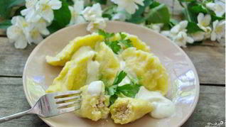 Рецепт Вареников с картошкой и курицей