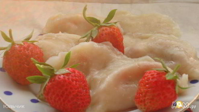 Рецепт Вареников с клубникой на заварном тесте