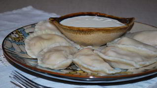 Рецепт Вареников с красным творогом