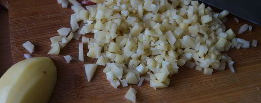 Шаг 2: вареников с рубленой картошкой и прослойкой