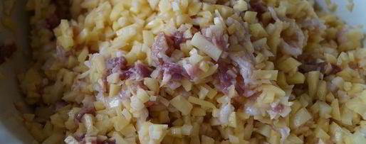 Шаг 3: вареников с рубленой картошкой и прослойкой