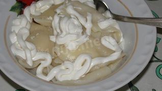 Рецепт Вареников со сметаной