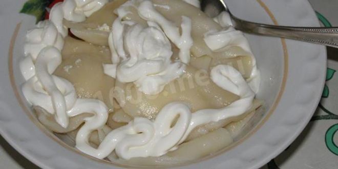 Рецепт вареников со сметаной