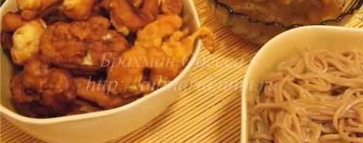 Шаг 45: зару соба гречневая лапша, овощи темпура и креветки