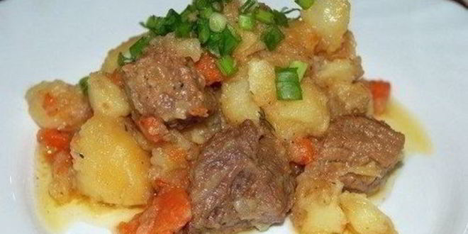 Рецепт ароматного жаркого из говядины с картофелем