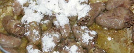 Шаг 2: бланкета с куриными сердечками