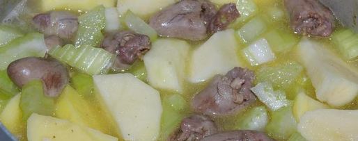 Шаг 6: бланкета с куриными сердечками