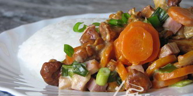 Рецепт морковного жаркого с лисичками