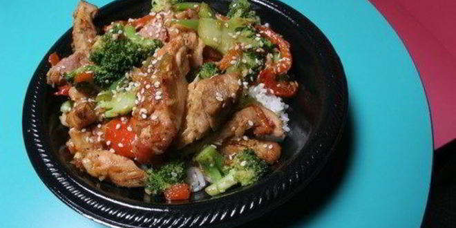 Рецепт пикантного жаркого из курицы по-китайски с брокколи, перцем и огурцом