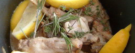 Шаг 1: жаркого из кролика с лимоном