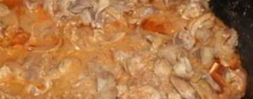 Шаг 3: жаркого из куриных потрохов