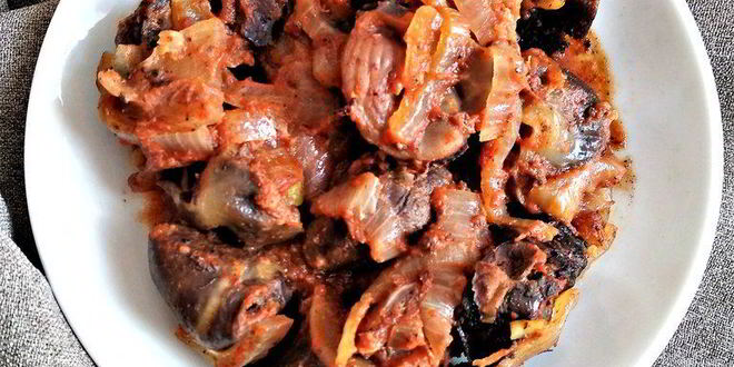 Рецепт жаркого из куриных потрошков