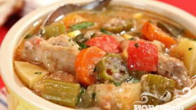 Рецепт Жаркого из курицы, картофеля и сельдерея