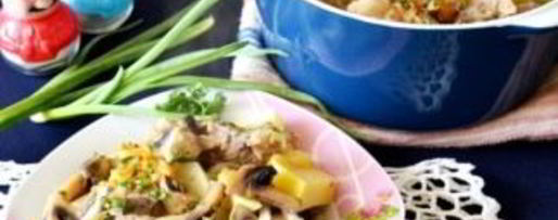 Шаг 6: жаркого из свинины с картофелем и грибами