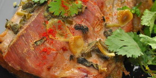 Рецепт жаркого из свинины с шалфеем и медом