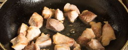 Шаг 2: жаркого из свинины с шампиньонами